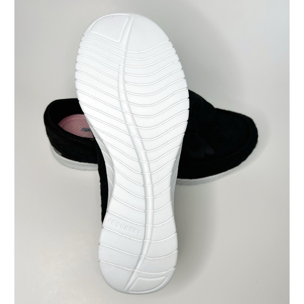 NEW Skechers Wave-Lite Slip On Comfort Sneaker 23633 Black Lace Bow Women's 9 - Picture 8 of 11